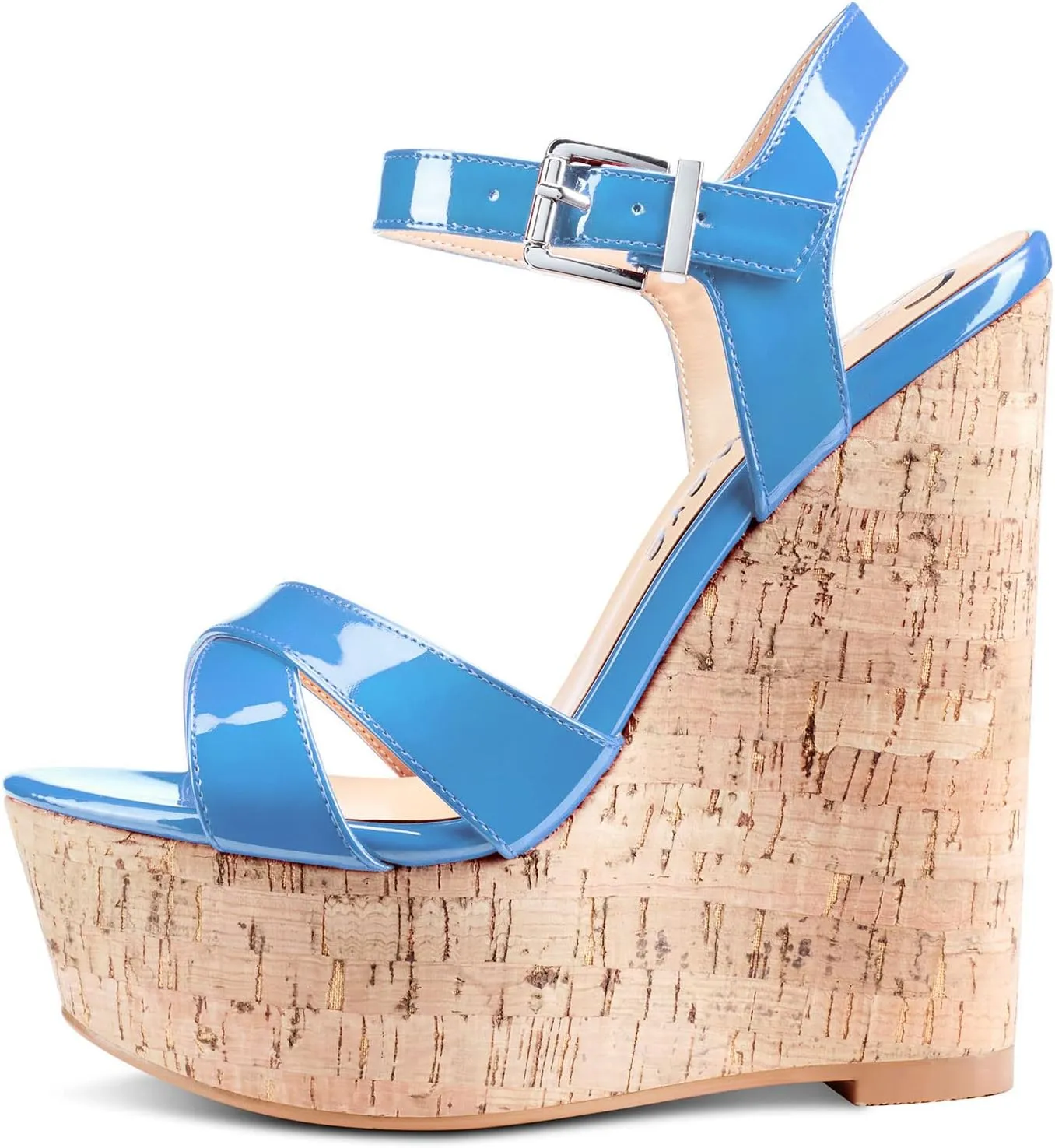 Castamere Womens High-Heel Platform Wedge Heel Sandals Slingback Sexy Ankle Strap Open Toe 16CM Heels