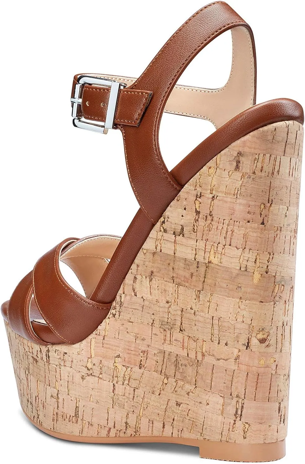 Castamere Womens High-Heel Platform Wedge Heel Sandals Slingback Sexy Ankle Strap Open Toe 16CM Heels
