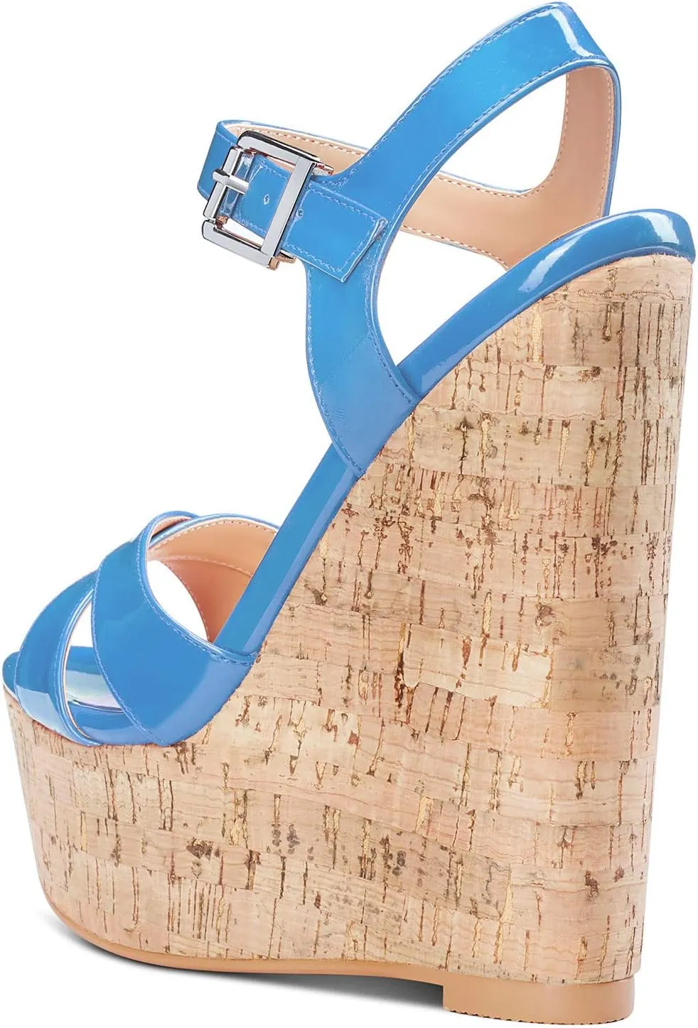 Castamere Womens High-Heel Platform Wedge Heel Sandals Slingback Sexy Ankle Strap Open Toe 16CM Heels