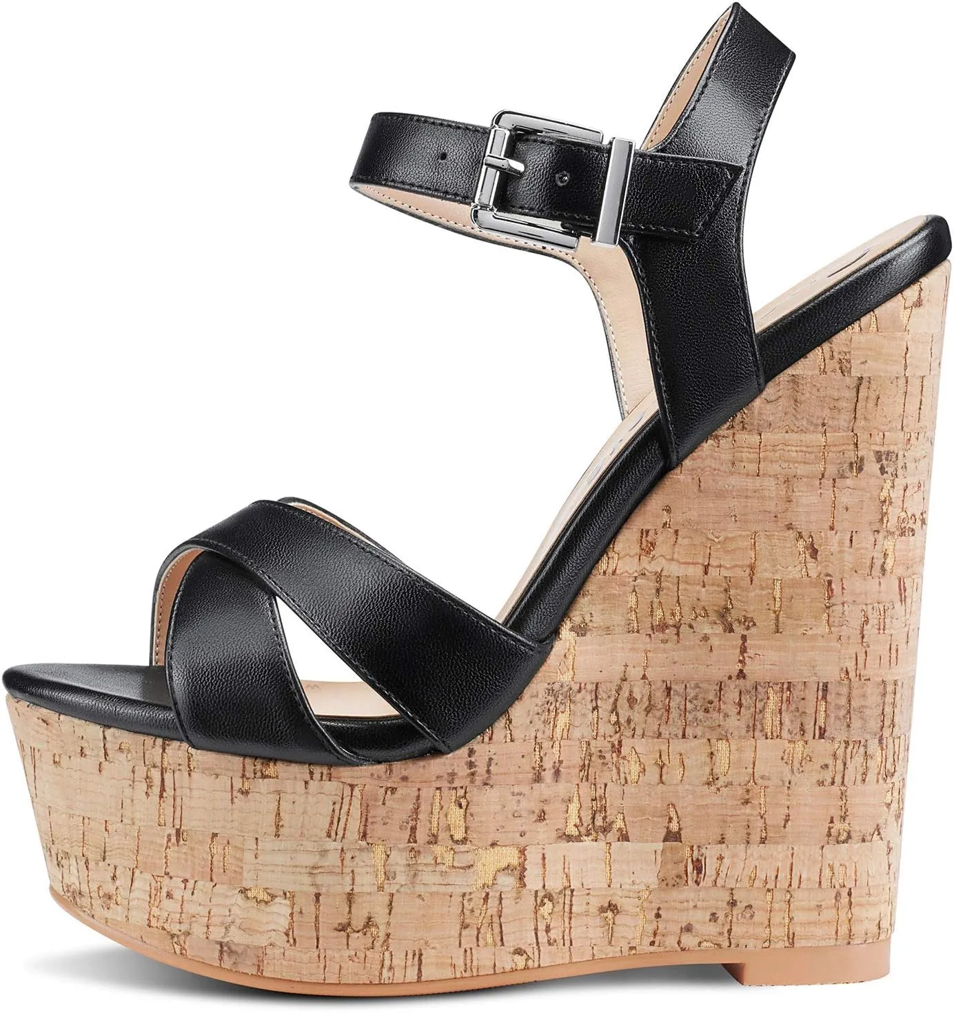 Castamere Womens High-Heel Platform Wedge Heel Sandals Slingback Sexy Ankle Strap Open Toe 16CM Heels