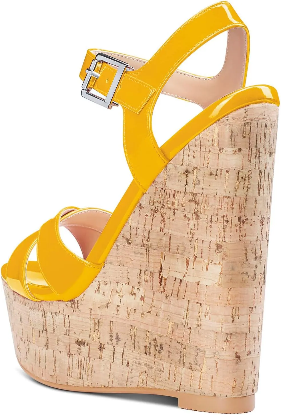 Castamere Womens High-Heel Platform Wedge Heel Sandals Slingback Sexy Ankle Strap Open Toe 16CM Heels
