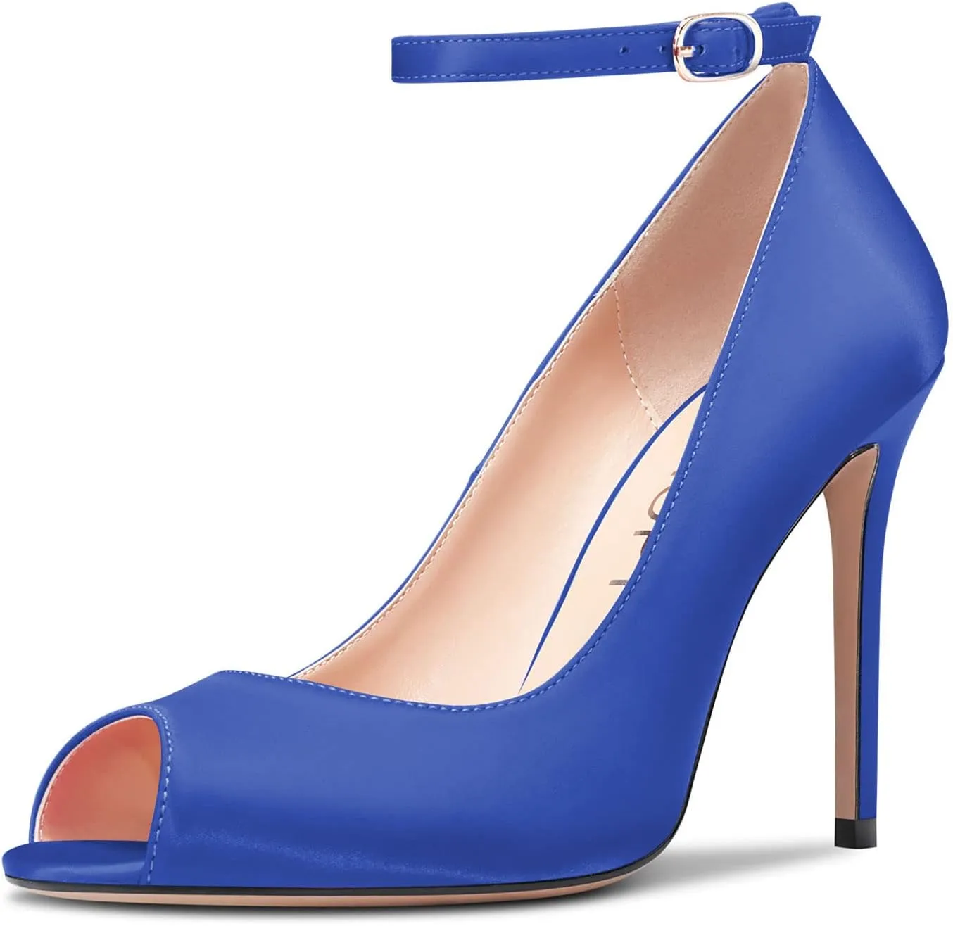Castamere Women's High Heel Stilettos Peep Open Toe Pumps Ankle Strap Dress Wedding Sandals 3.9 Inches Heels