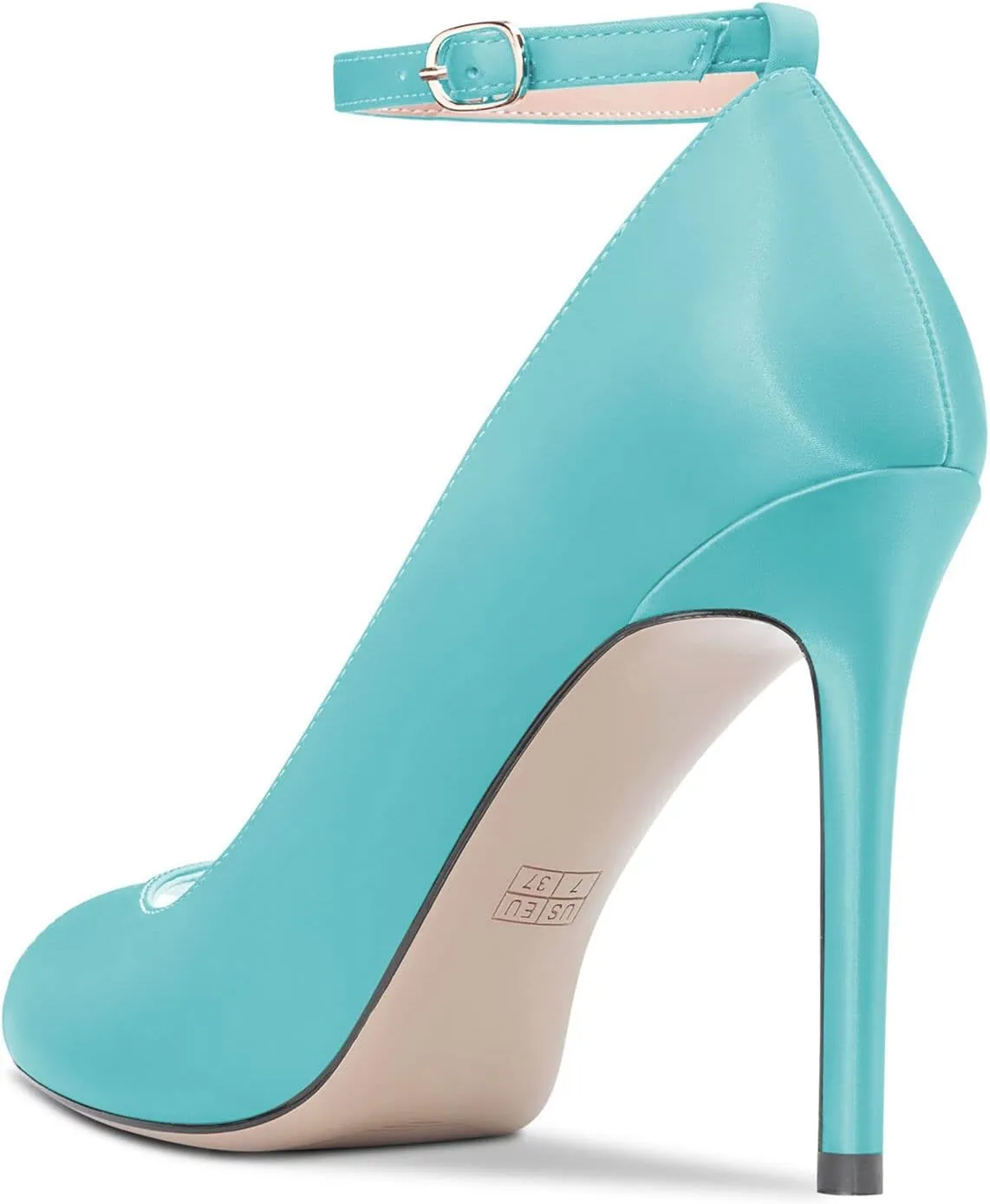 Castamere Women's High Heel Stilettos Peep Open Toe Pumps Ankle Strap Dress Wedding Sandals 3.9 Inches Heels