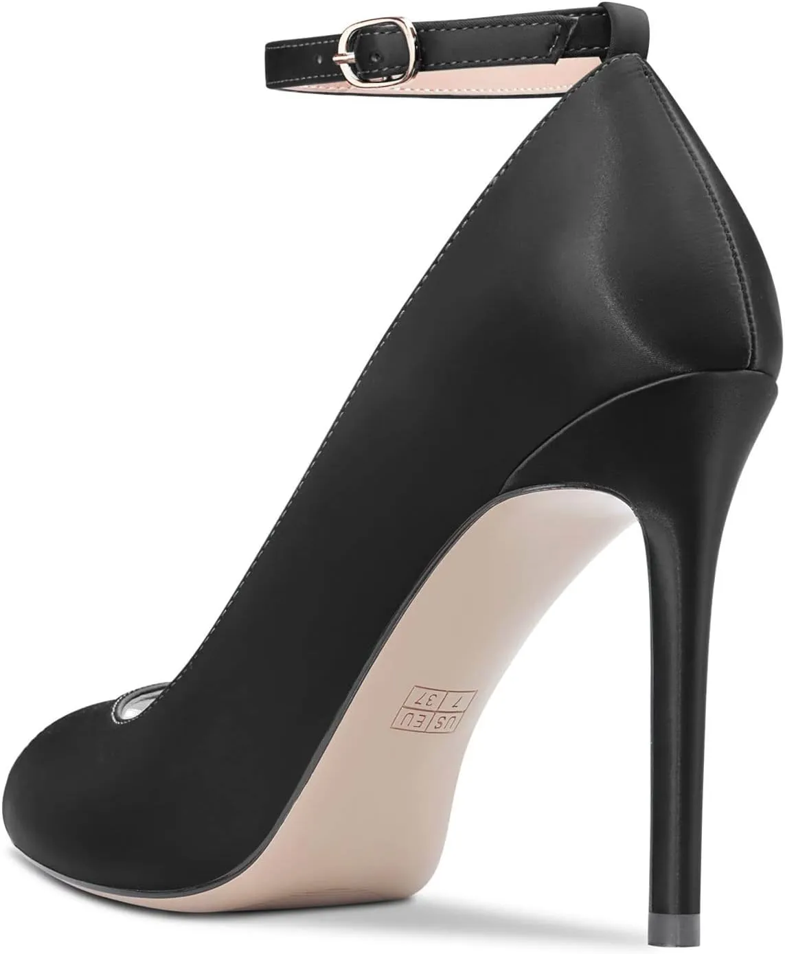 Castamere Women's High Heel Stilettos Peep Open Toe Pumps Ankle Strap Dress Wedding Sandals 3.9 Inches Heels