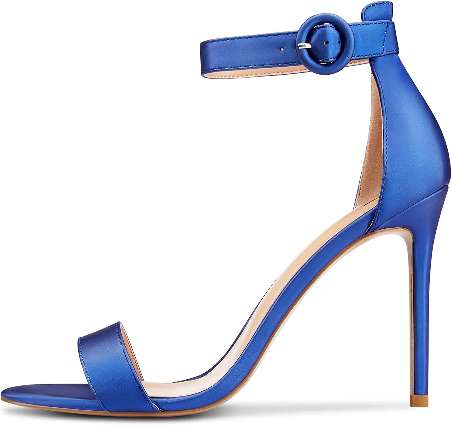 Castamere Womens High Heels Sandals Buckle Ankle Strap Open Toe Basic 10CM Stilettos Sandal