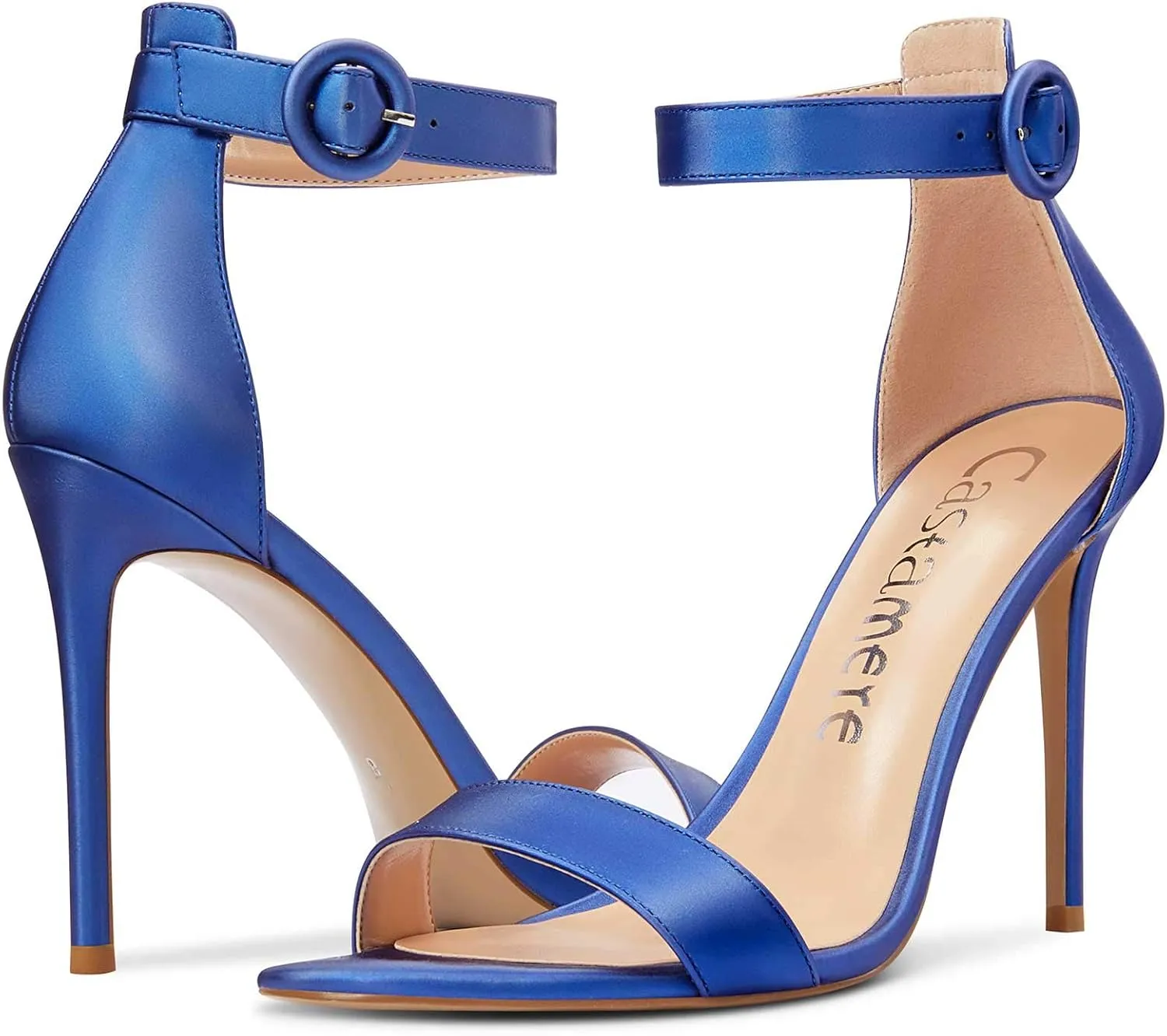 Castamere Womens High Heels Sandals Buckle Ankle Strap Open Toe Basic 10CM Stilettos Sandal