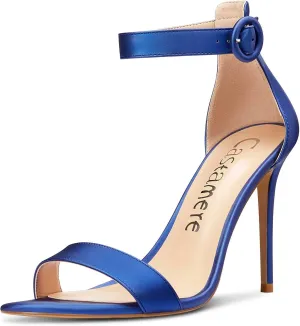 Castamere Womens High Heels Sandals Buckle Ankle Strap Open Toe Basic 10CM Stilettos Sandal