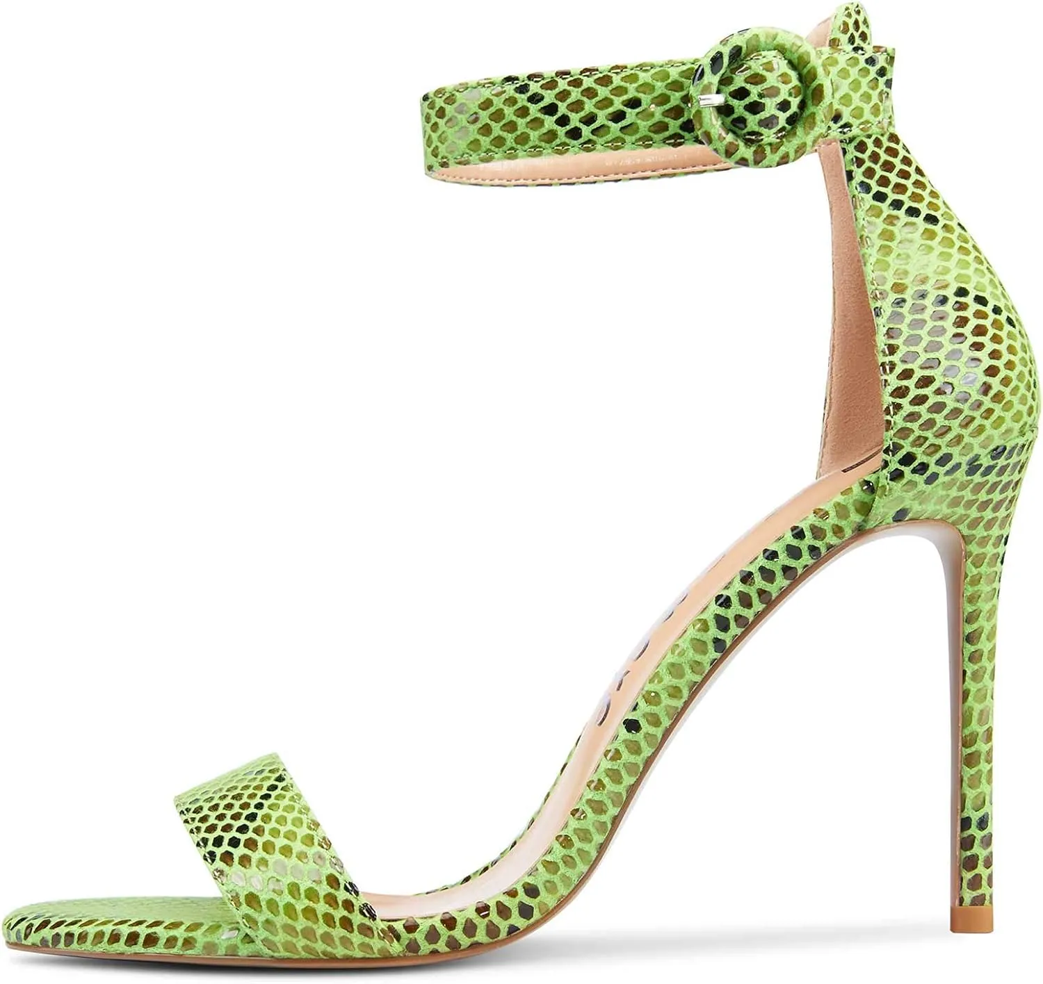 Castamere Womens High Heels Sandals Buckle Ankle Strap Open Toe Basic 10CM Stilettos Sandal