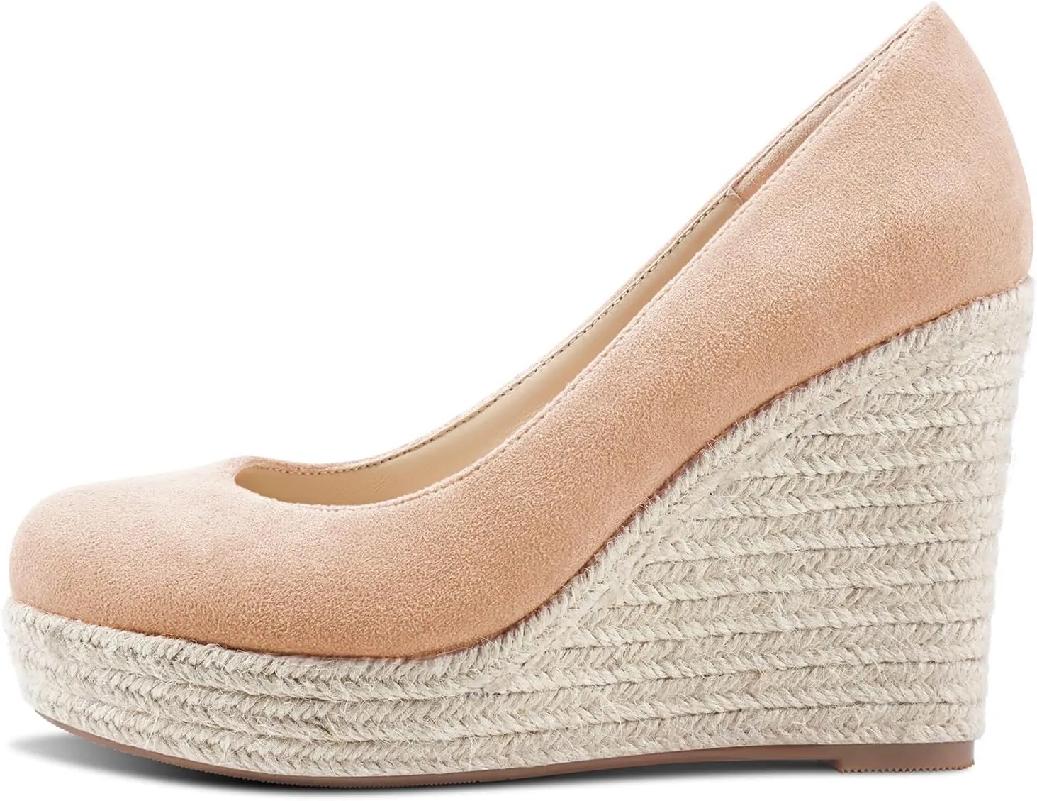 Castamere Womens Platform High Heel Round Toe Pumps Slip-on Wedding Office Classic Shoes 3.9 Inches Heels
