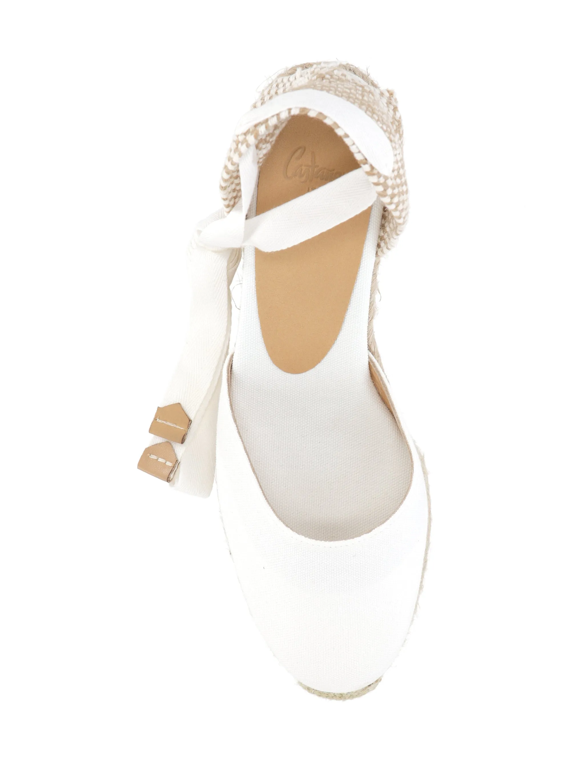 Castaner Carina White Wedge Espadrilles