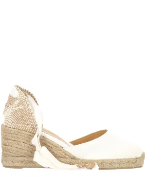 Castaner Carina White Wedge Espadrilles