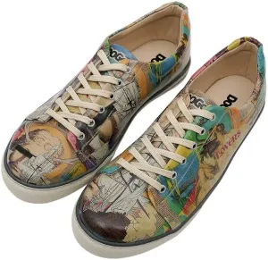 Casual Sneakers for Men - Vegan Leather and Unique Design Walking Sneakers for Men