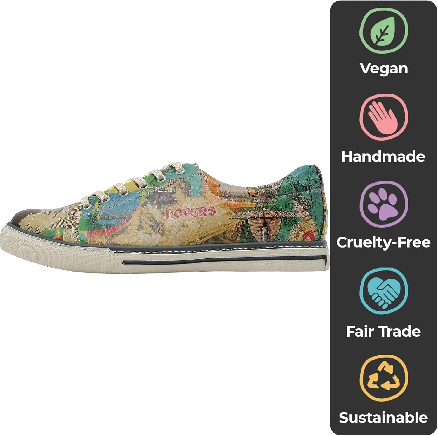 Casual Sneakers for Men - Vegan Leather and Unique Design Walking Sneakers for Men