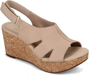 Clarks womens Annadel Bari wedges sandals, Sand Nubuck, 12 Wide US
