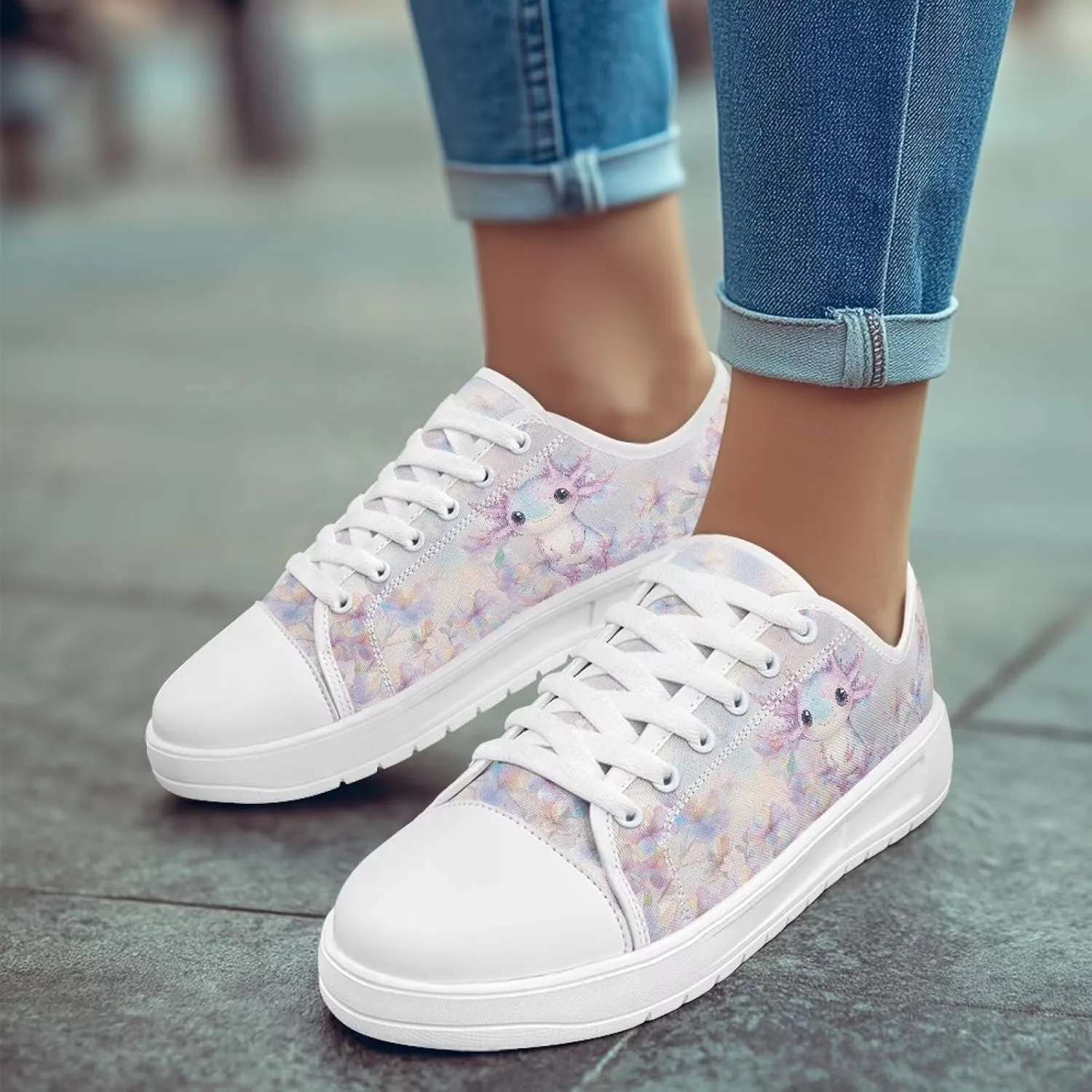Classic Fashion Sneakers Canvas Shoes for Women Lace Up Low Top Canvas Casual Sneakers Lightweight Breathable Wide Toe Shoes