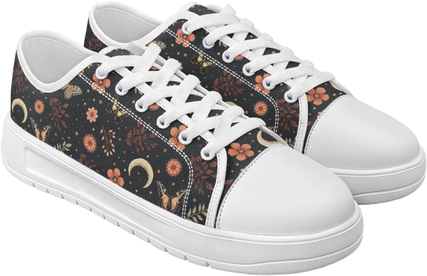 Classic Fashion Sneakers Canvas Shoes for Women Lace Up Low Top Canvas Casual Sneakers Lightweight Breathable Wide Toe Shoes