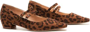 C.Paravano Women's Mary Jane Flats with Narrow Square Toe & Double Adjustable Straps - Low Block Heel Dress Pumps for Party, Office, Daily Wear