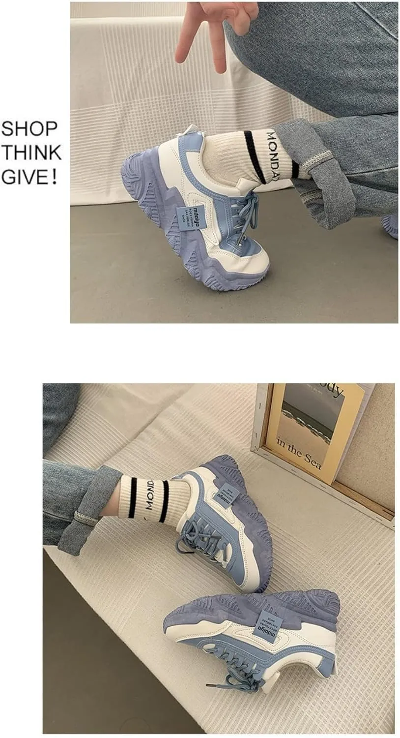 Cutecore Dad Shoes Y2K Kawaii Sneakers Casual Tennis Gym Fitness Outdoor Hiking Comfortable Chunky Platform for Women Trendy Preppy Back to School Gift for Girls Granddaughter in Campus