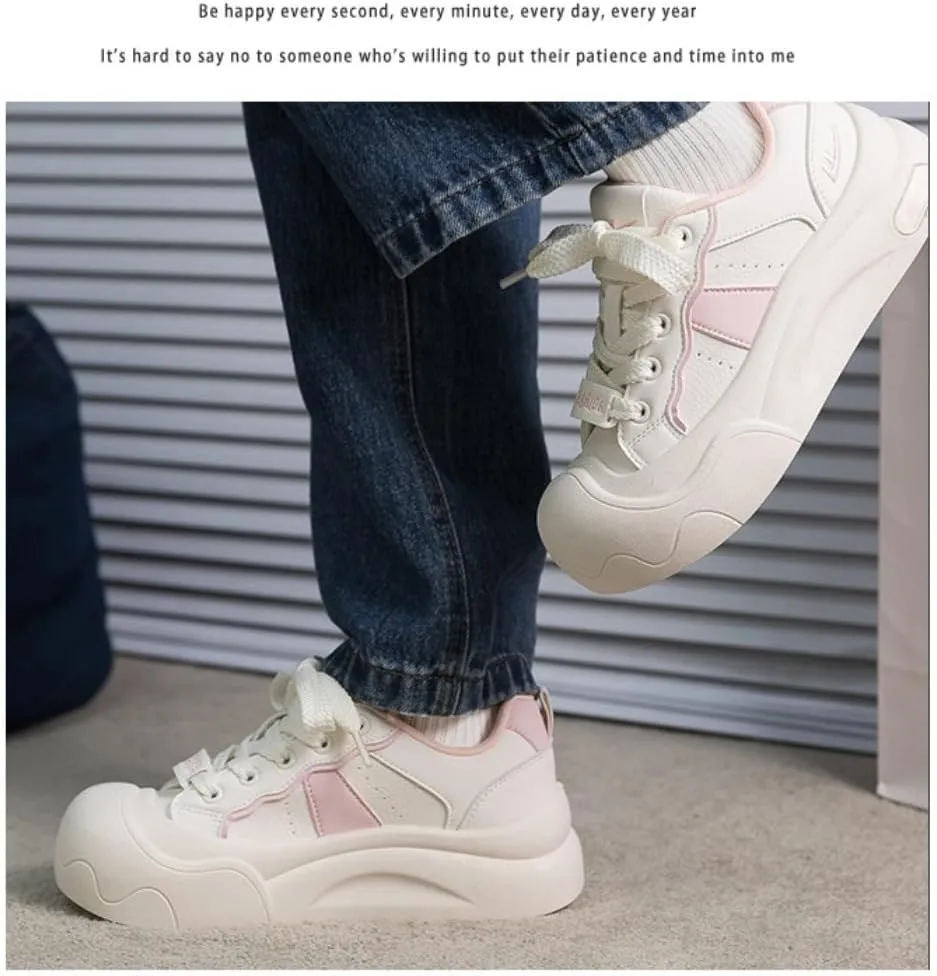 Cutecore Shoes Y2K Kawaii Sneakers Casual Tennis Gym Fitness Outdoor Hiking Comfortable Chunky Platform for Women Trendy Preppy Back to School Gift for Girls Granddaughter in Campus