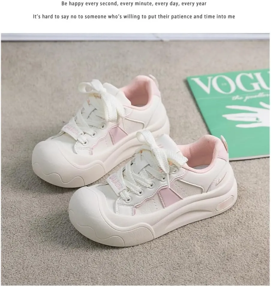 Cutecore Shoes Y2K Kawaii Sneakers Casual Tennis Gym Fitness Outdoor Hiking Comfortable Chunky Platform for Women Trendy Preppy Back to School Gift for Girls Granddaughter in Campus
