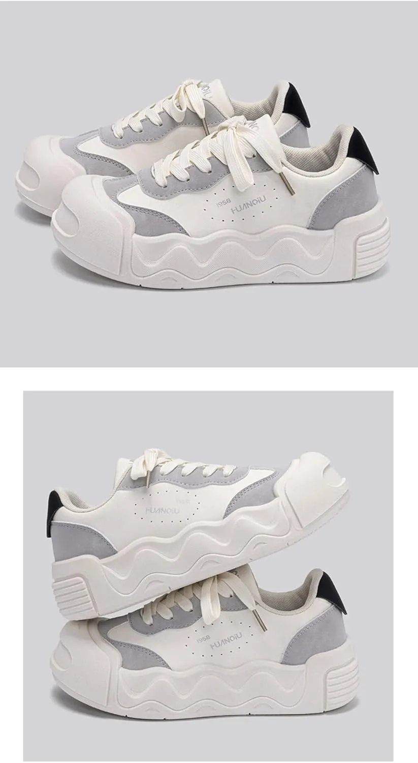 Cutecore Shoes Y2K Kawaii Sneakers Casual Tennis Gym Fitness Outdoor Hiking Comfortable Chunky Platform Wide Round Toe for Women Trendy Preppy Back to School Gift for Girls Granddaughter in Campus