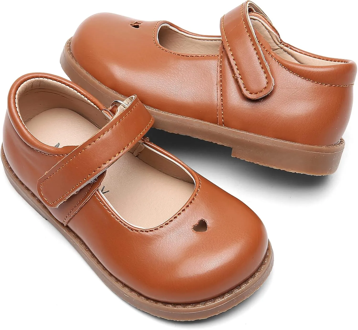 DADAWEN Girl's Classic Mary Jane Flats School Uniform Shoes Dress Shoes Party Wedding Shoes
