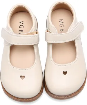 DADAWEN Girl's Classic Mary Jane Flats School Uniform Shoes Dress Shoes Party Wedding Shoes