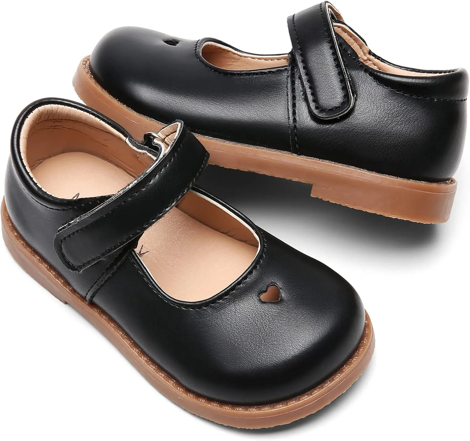 DADAWEN Girl's Classic Mary Jane Flats School Uniform Shoes Dress Shoes Party Wedding Shoes