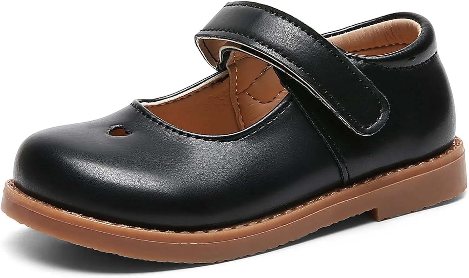 DADAWEN Girl's Classic Mary Jane Flats School Uniform Shoes Dress Shoes Party Wedding Shoes