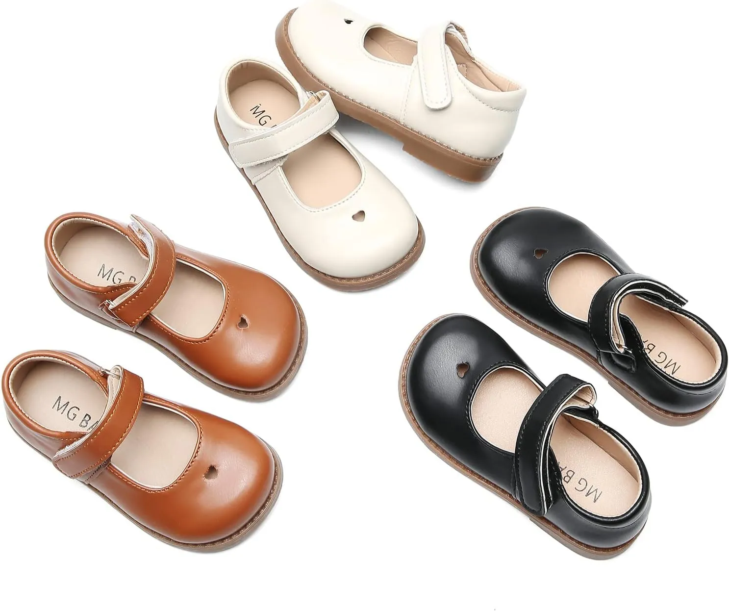 DADAWEN Girl's Classic Mary Jane Flats School Uniform Shoes Dress Shoes Party Wedding Shoes