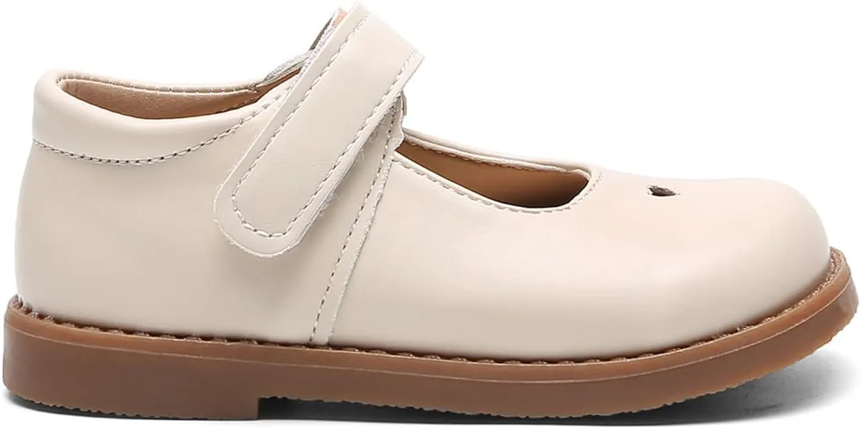 DADAWEN Girl's Classic Mary Jane Flats School Uniform Shoes Dress Shoes Party Wedding Shoes