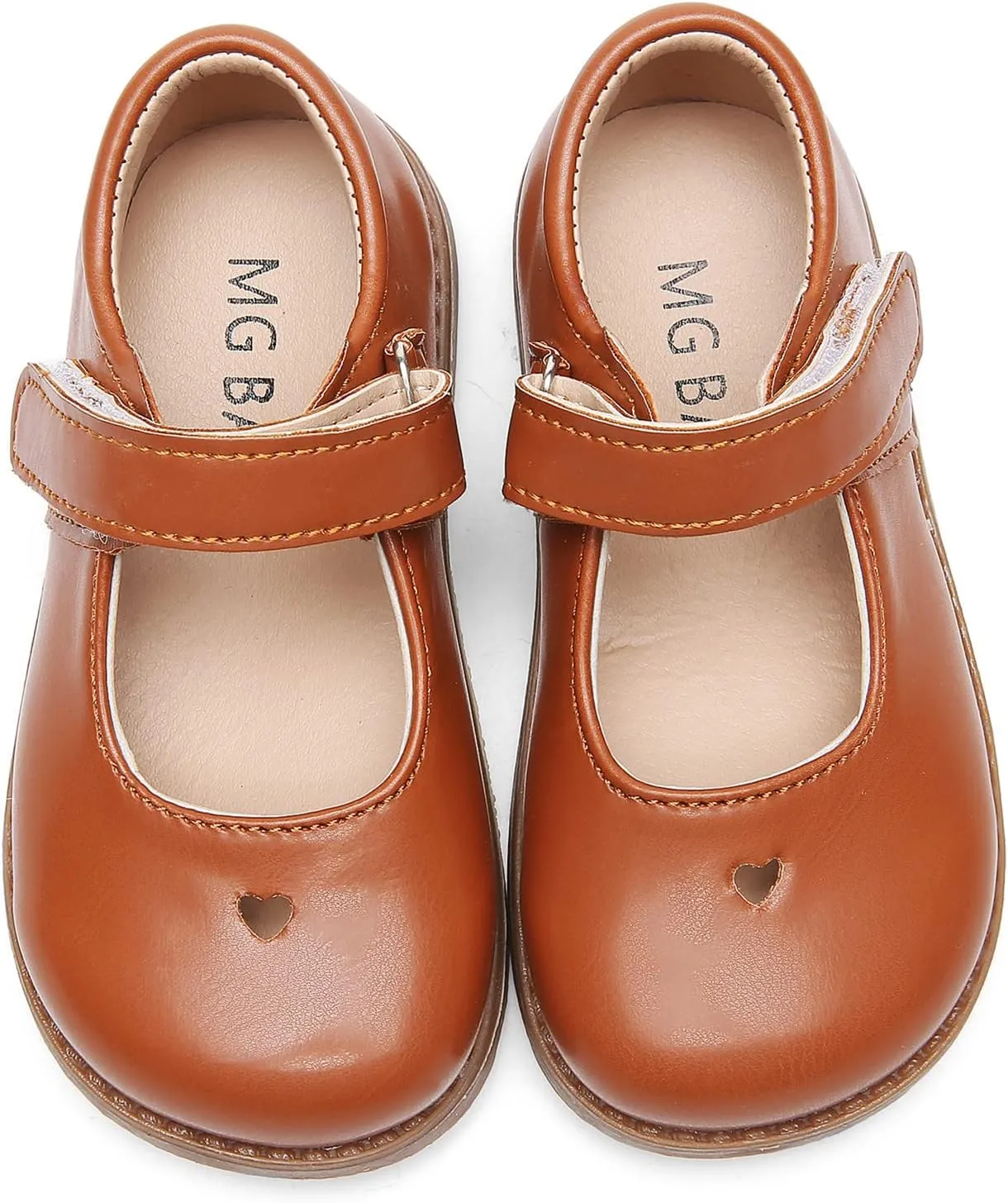 DADAWEN Girl's Classic Mary Jane Flats School Uniform Shoes Dress Shoes Party Wedding Shoes