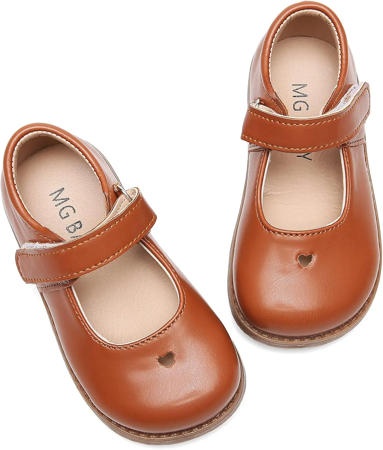 DADAWEN Girl's Classic Mary Jane Flats School Uniform Shoes Dress Shoes Party Wedding Shoes