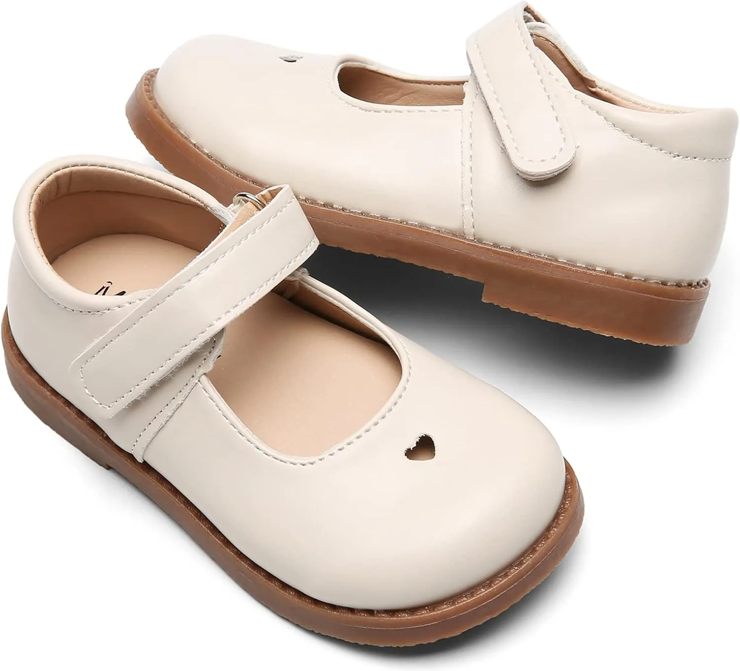 DADAWEN Girl's Classic Mary Jane Flats School Uniform Shoes Dress Shoes Party Wedding Shoes