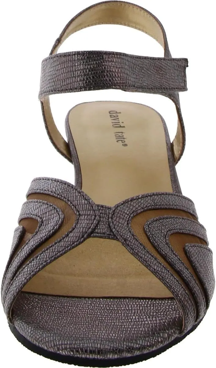 David Tate Womens Admire Peep Toe Dressy Wedge Sandals