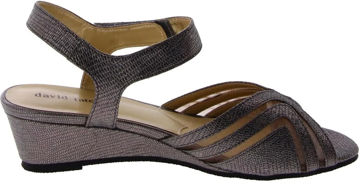David Tate Womens Admire Peep Toe Dressy Wedge Sandals