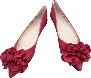 Dear Time Women's Flower Ballets Pointed Toe Flat Dressy Shoes Slip on Casual Flats