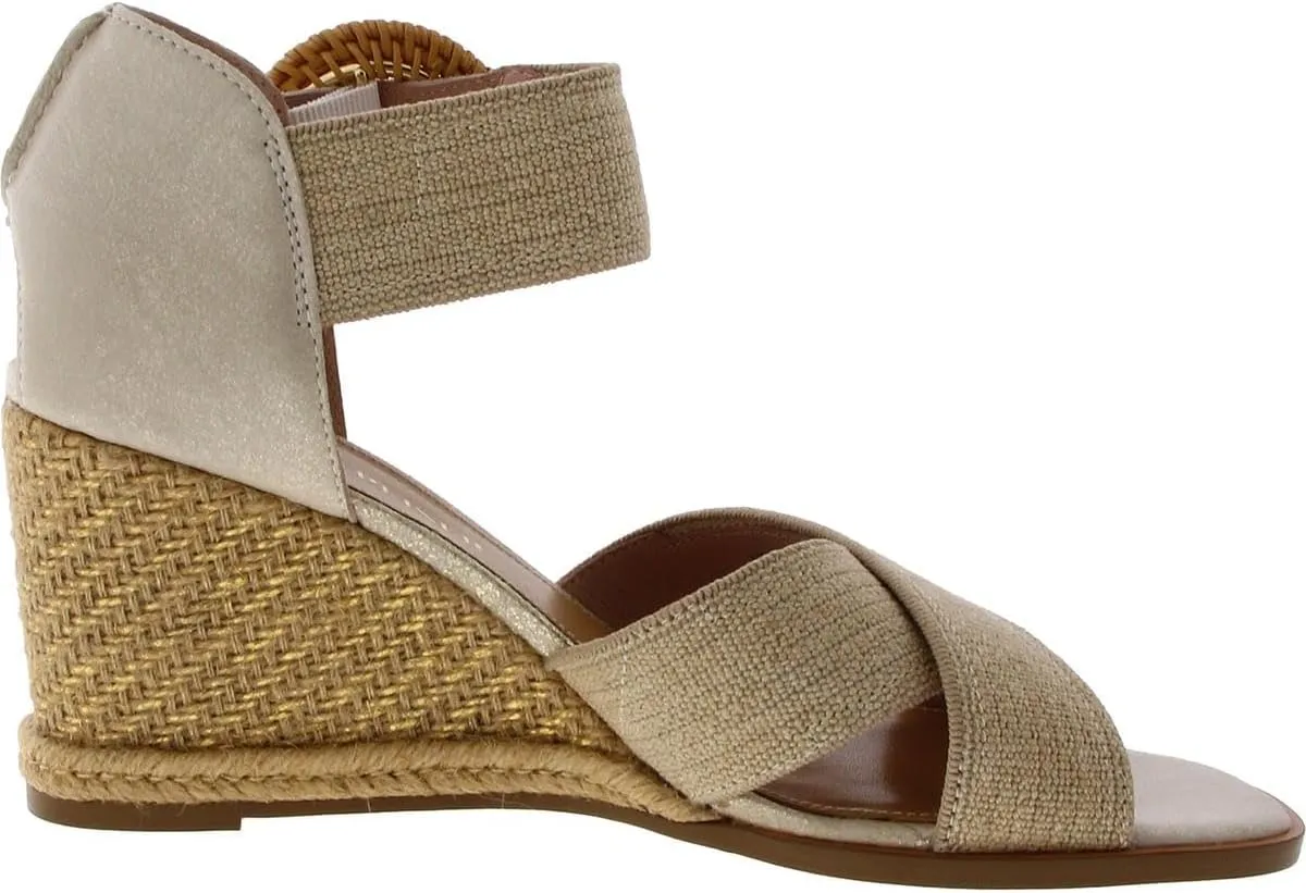 Donald J. Pliner Womens lYRAH Knit Ankle Strap Wedge Sandals