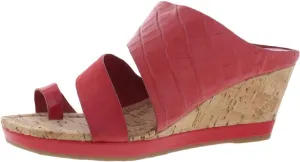 Donald J. Pliner Womens Montce Leather Patent Slide Sandals