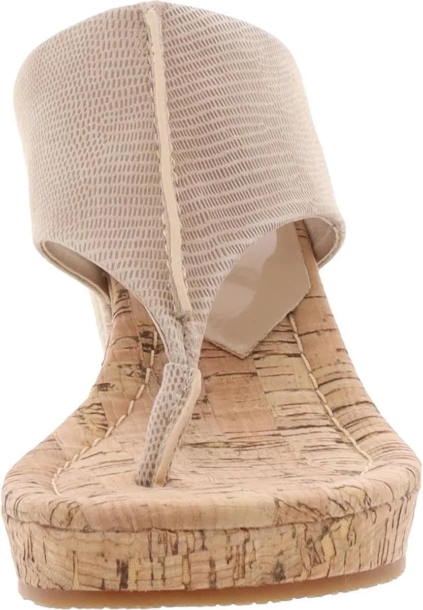 Donald J. Pliner Womens Snake Print Wedge Sandals