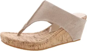 Donald J. Pliner Womens Snake Print Wedge Sandals