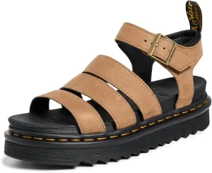 Dr. Martens Women's Blaire Nubuck Fisherman Sandal, Savannah Tan, 9