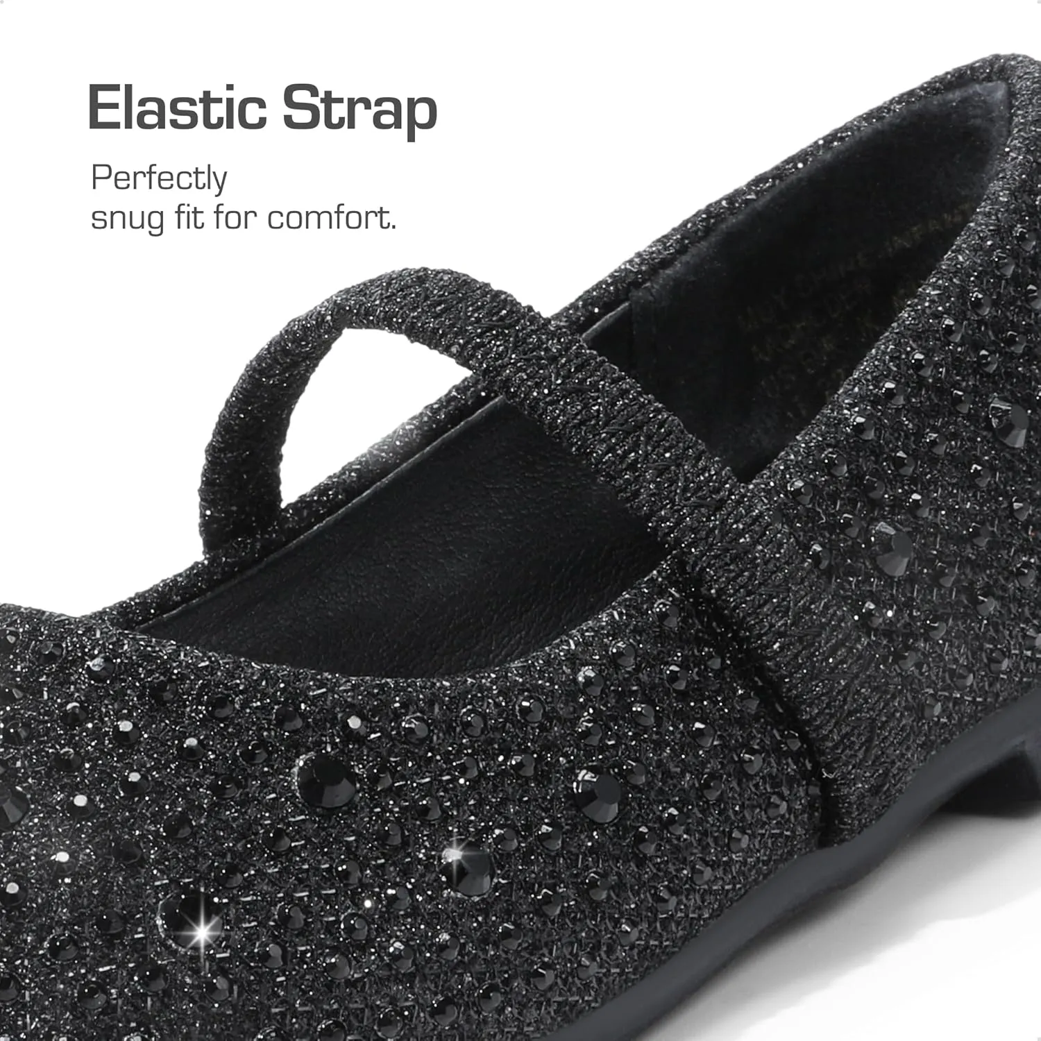 DREAM PAIRS Girls Mary Jane Rhinestone Dress Shoes Slip On Ballet Toddler Flats for Party, Wedding, Christmas