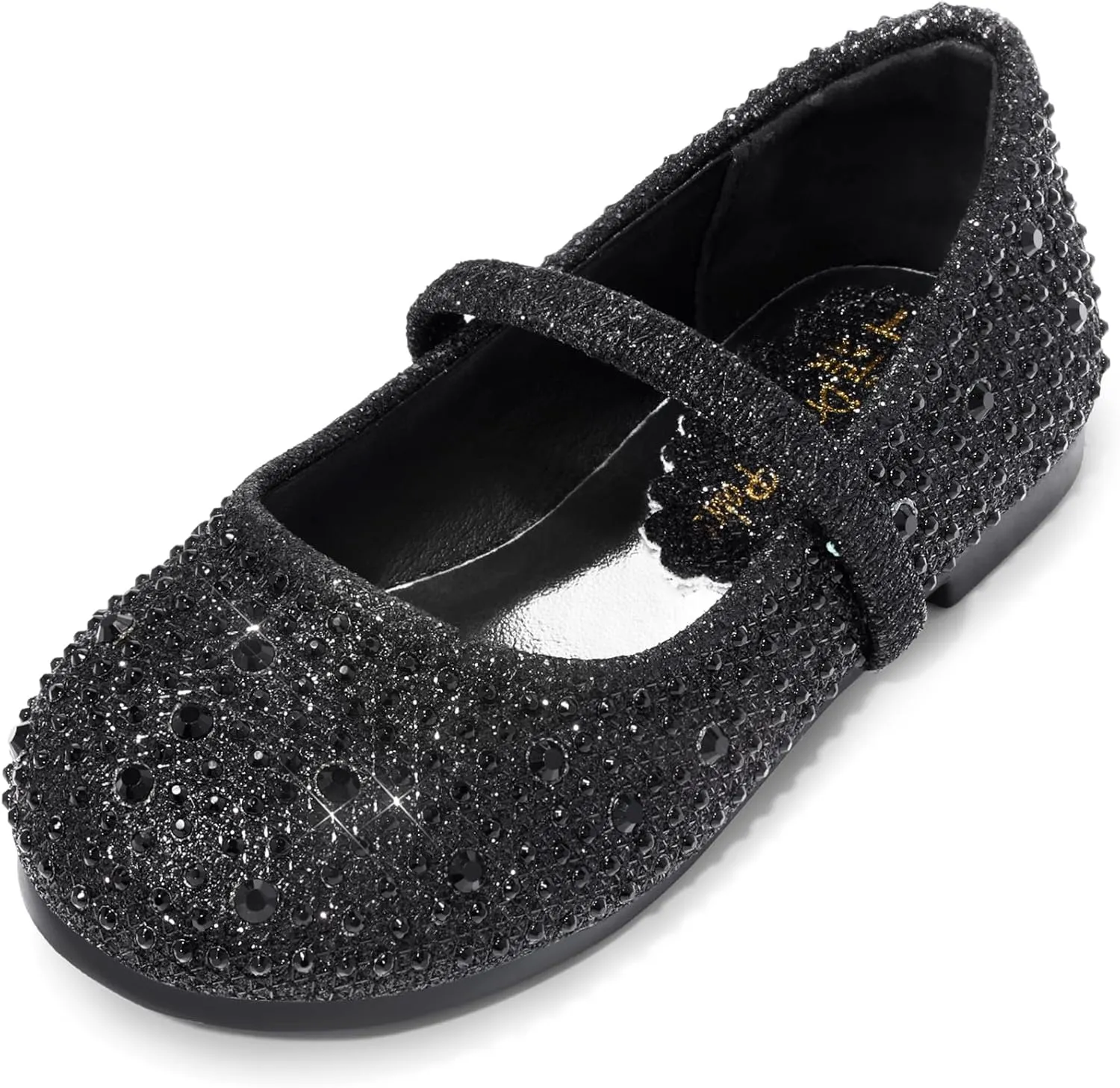 DREAM PAIRS Toddler Girls Dress Shoes Mary Jane Ballet Flats, Flower Girl Shoes with Rhinestone, Slip-on Toddler Mary Jane Flats