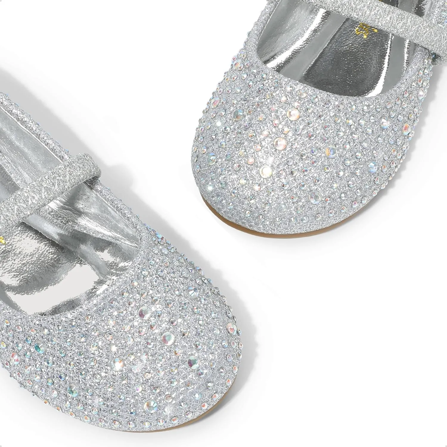 DREAM PAIRS Toddler Girls Dress Shoes Mary Jane Ballet Flats, Flower Girl Shoes with Rhinestone, Slip-on Toddler Mary Jane Flats