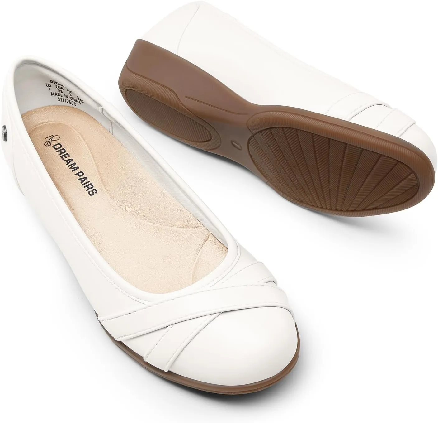 DREAM PAIRS Women's Ballet Flats Business Office Work Dress Shoes Comfortable Dressy Flats for Women