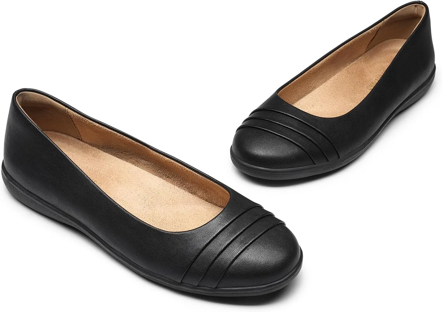 DREAM PAIRS Womens Comfortable Ballet Flats, Business Office Dress Shoes, Dressy Round Toe Slip On Work Flats