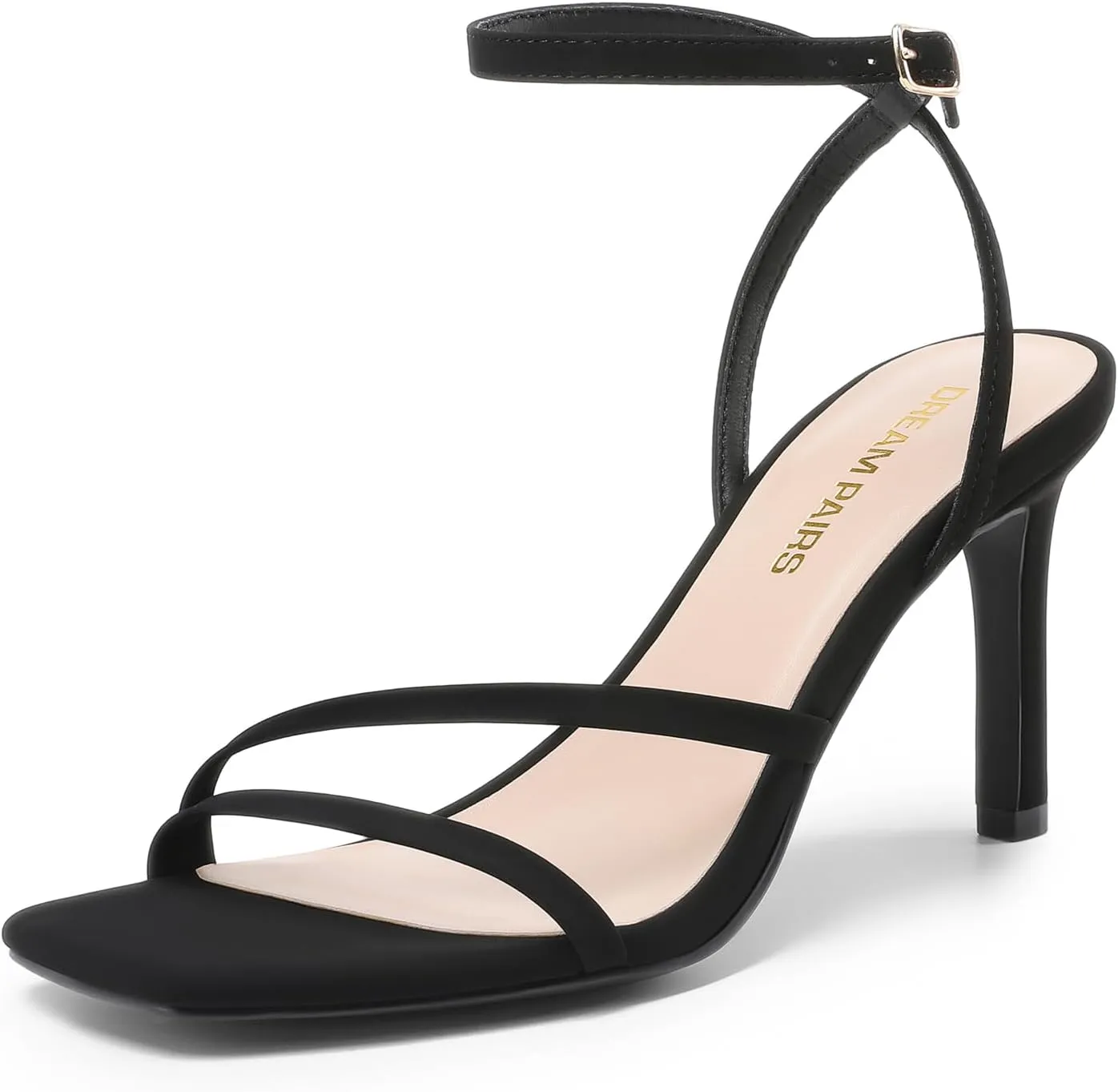 DREAM PAIRS Women’s High Stilettos Heels Open Toe Square Sandals Ankle Strap Pumps Sexy Comfort Strappy Dress Shoes Party Wedding Heeled Sandals