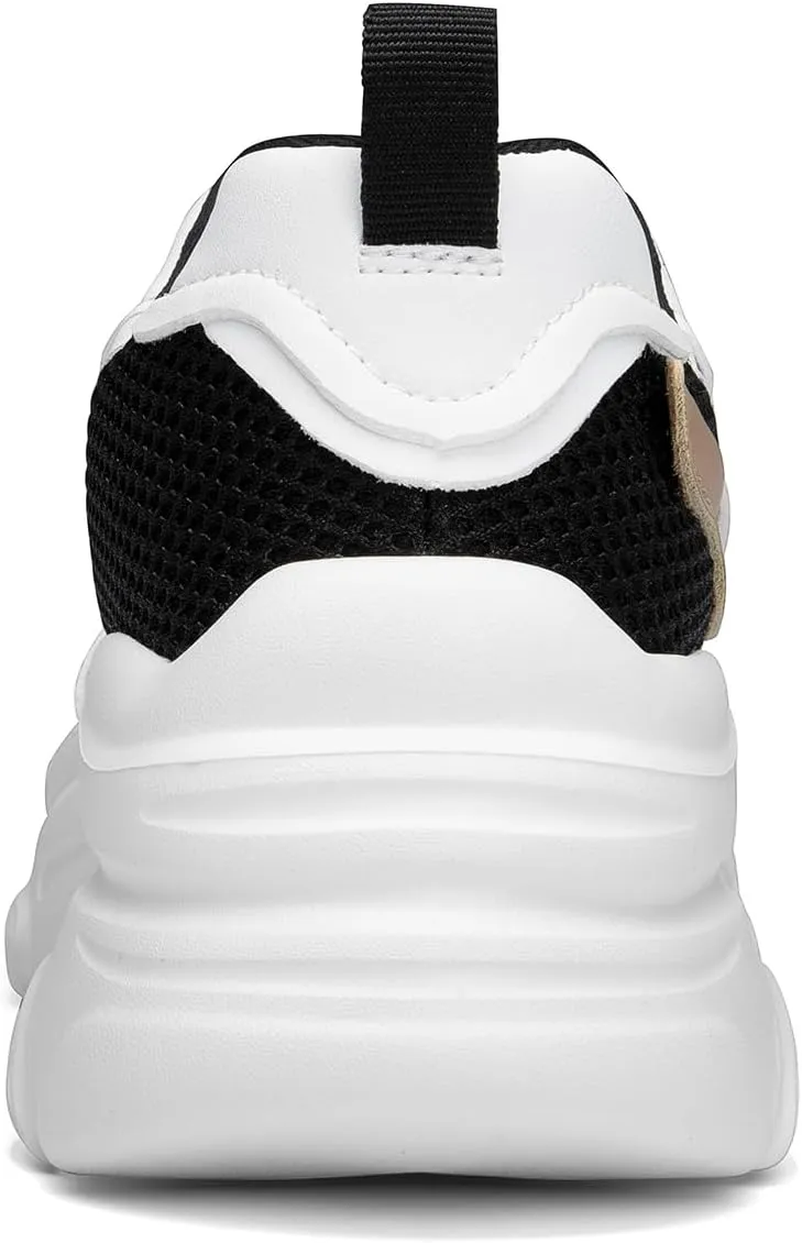 DREAM PAIRS Women's Platform Chunky Fashion Sneakers Jaxon Walking Lace-Up Comfortable Dad Sneakers Workout Sport Work Casual Tennis Shoes