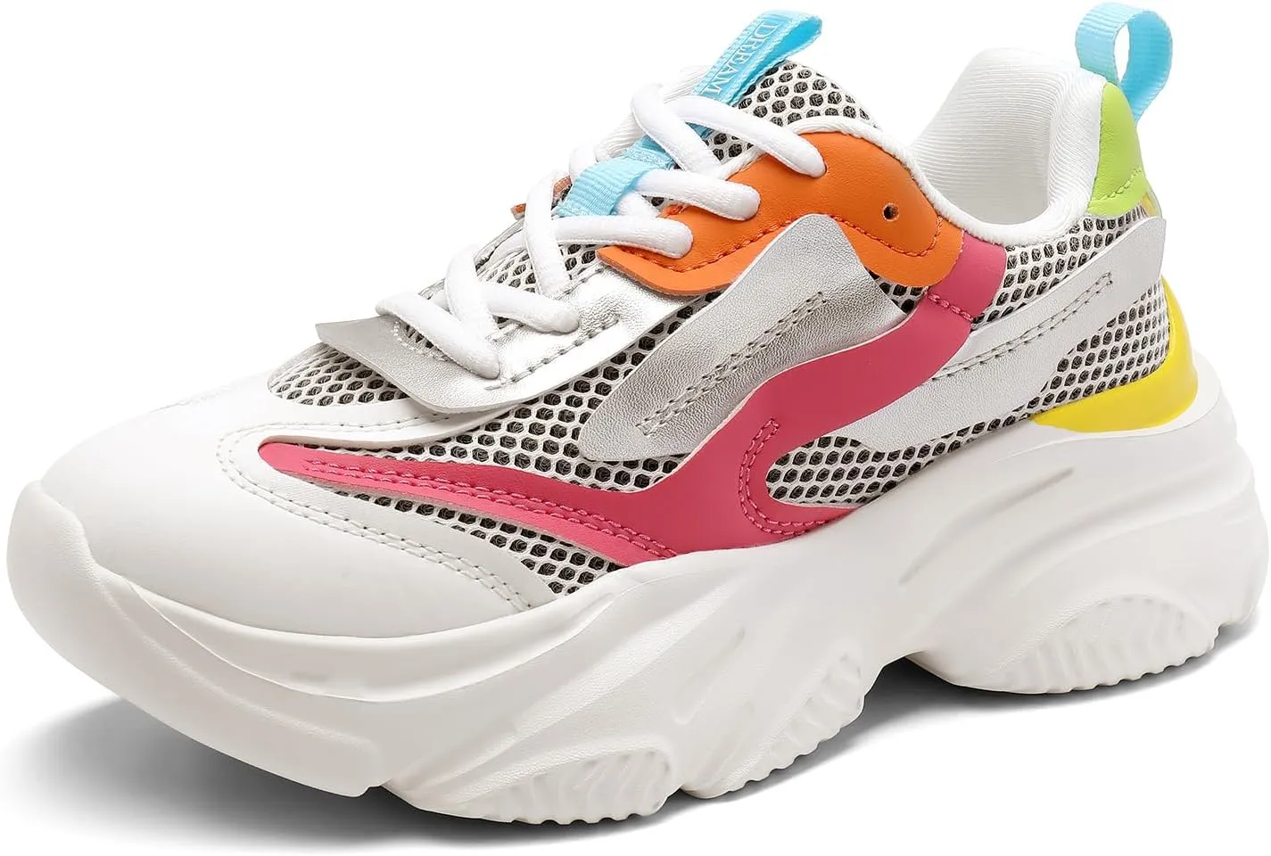DREAM PAIRS Women's Platform Chunky Fashion Sneakers Jaxon Walking Lace-Up Comfortable Dad Sneakers Workout Sport Work Casual Tennis Shoes